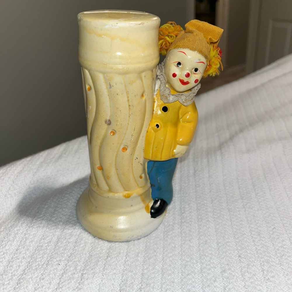 Vintage Clown coin bank Figurine